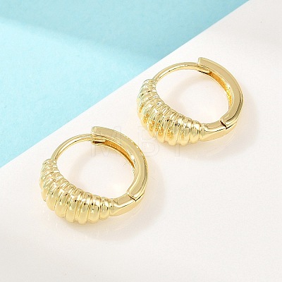 Brass Hoop Earrings EJEW-D348-14G-1