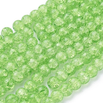 Crackle Glass Beads Strands X-CCG-Q001-8mm-11-1