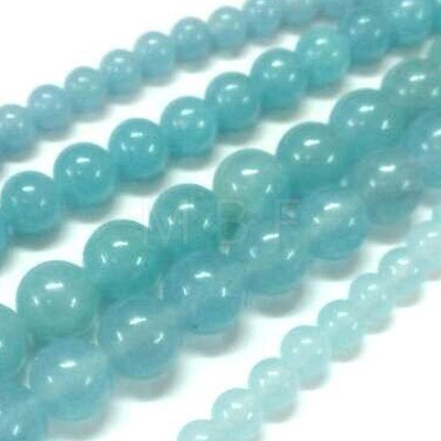 Natural White Jade Beads Strands G-G051-R1-8mm-1