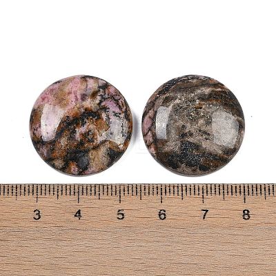 Natural Rhodonite Cabochons G-H1596-FR-25mm-13-1