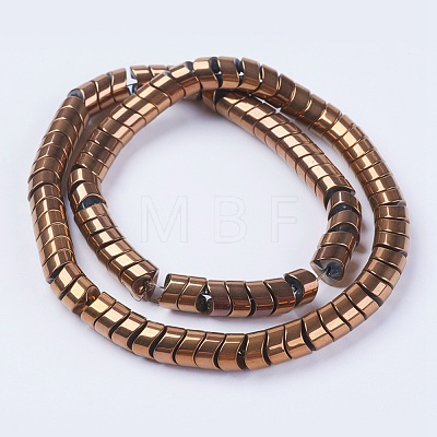 Electroplate Non-magnetic Synthetic Hematite Beads Strands G-F553-07A-1