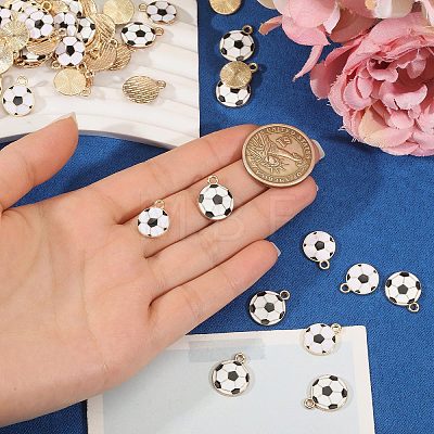 64Pcs 2 Styles Alloy & Enamel Pendants ENAM-PH0003-39-1