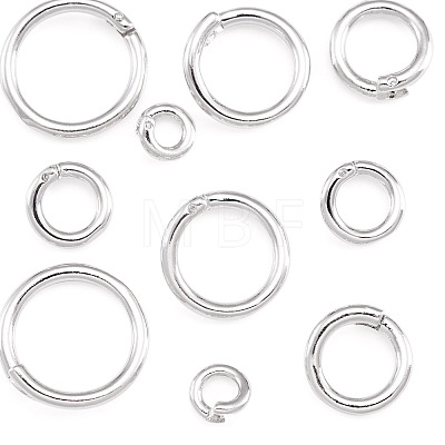 10Pcs 5 Styles Brass Open Jump Rings KK-TA0008-84P-1