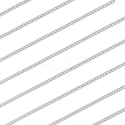 20M Tarnish Resistant 304 Stainless Steel Curb Chains CHS-BBC0001-15-1
