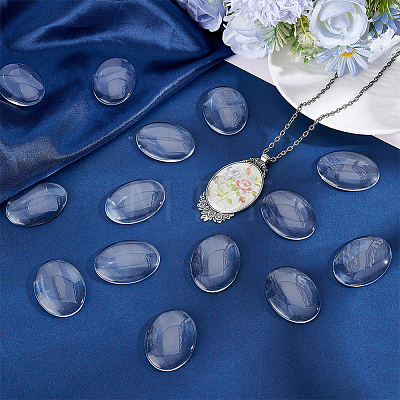 50Pcs Transparent Glass Cabochons GGLA-BBC0001-02-1