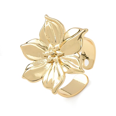 Brass Cuff Open Rings RJEW-Z129-02G-04-1