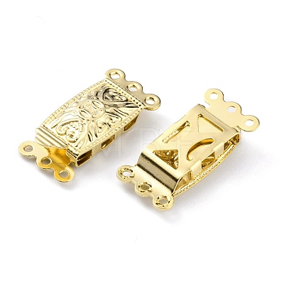 Brass Filigree Box Clasps KK-O131-01G-1