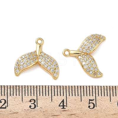 Brass Micro Pave Cubic Zirconia Charms KK-Z136-74G-01-1