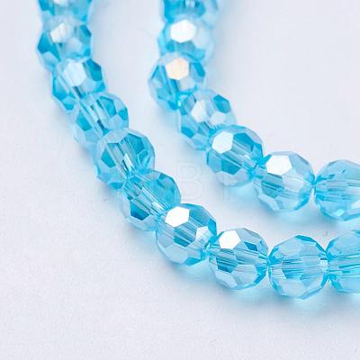 Electroplate Glass Beads Strands EGLA-R016-4m-M-1