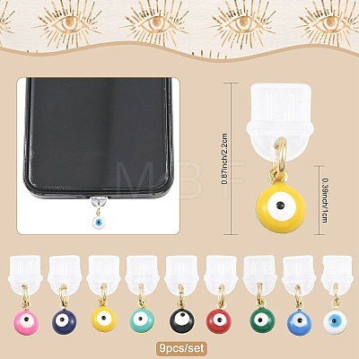9Pcs Plastic Mobile Dustproof Plugs HJEW-FS00099-1
