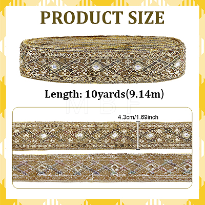 Ethnic Style Polyester Ribbon OCOR-WH0003-084C-1