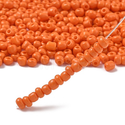 Baking Paint 6/0 Glass Seed Beads SEED-S004-Y3-1