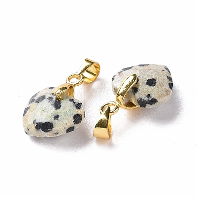 Natural Dalmatian Jasper Pendants G-C023-07H-1