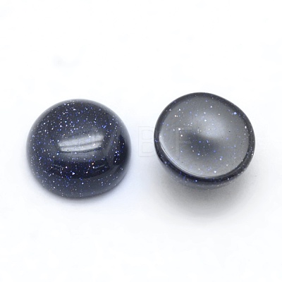 Synthetic Blue Goldstone Cabochons G-E492-H-19-1