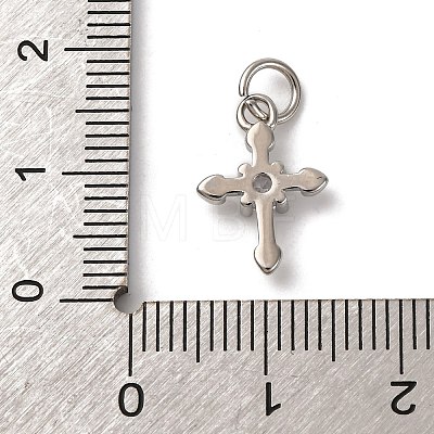 Brass Micro Pave Cubic Zirconia Pendants KK-P308-27P-1
