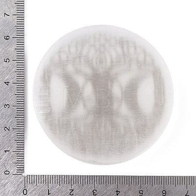 Flat Round Natural Selenite Slice Coasters DJEW-C015-02D-1