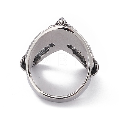 Gothic 304 Stainless Steel Finger Ring RJEW-F137-06AS-1