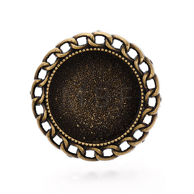 Adjustable Alloy & Iron Bezel Cup Ring Base with Rotatable Tray MAK-T012-14AB-1