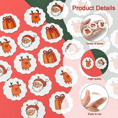 100Pcs Christmas Theme Paper Printed Gift Tags CDIS-FS0001-17-1