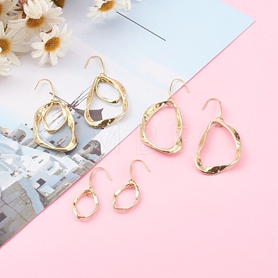 Alloy Twisted Ring Dangle Earring Sets EJEW-JE04503-1