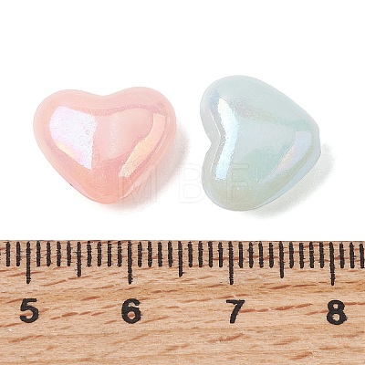UV Plating Opaque Acrylic Beads X-OACR-G058-16A-1