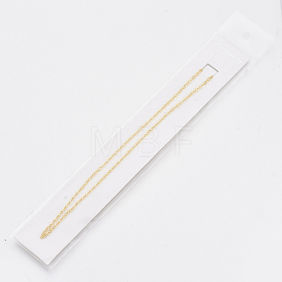 Brass Cable Chains Necklaces X-MAK-N029-01G-1