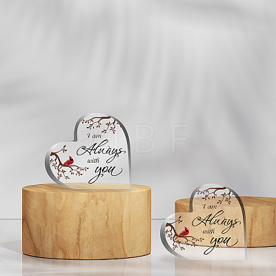 Heart-shaped with Word Acrylic Ornaments DJEW-WH0241-011-1