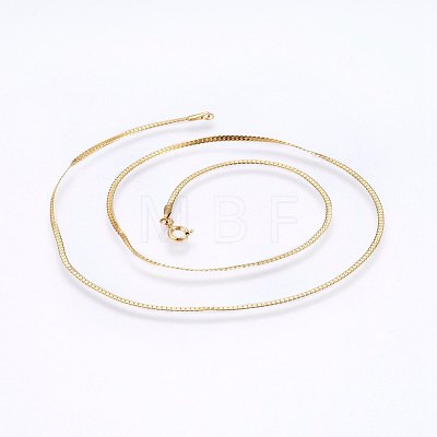 304 Stainless Steel Snake Chain Necklaces MAK-L015-21G-1