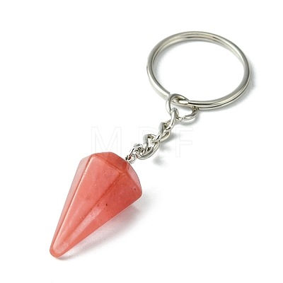 Gemstone Cone Pendant Keychain G-Z033-01-1