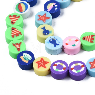 Handmade Polymer Clay Beads Strands X-CLAY-T020-04-1
