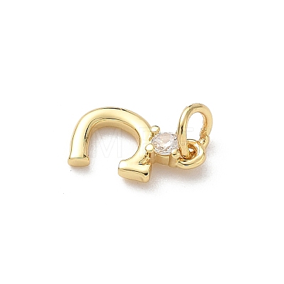 Brass Pave Clear Cubic Zirconia Charms KK-A273-01G-C-1
