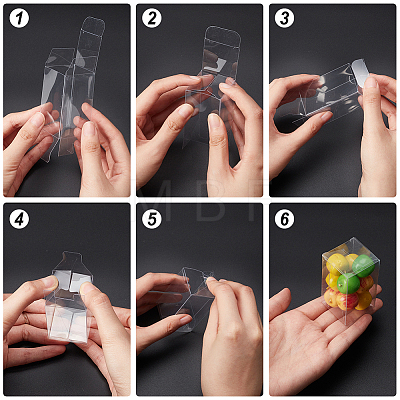 Transparent Plastic Gift Boxes CON-WH0086-042-1
