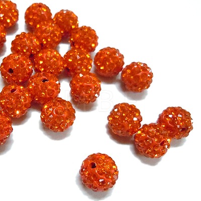 Polymer Clay Rhinestone Beads RB-C1438-12mm-A20-1