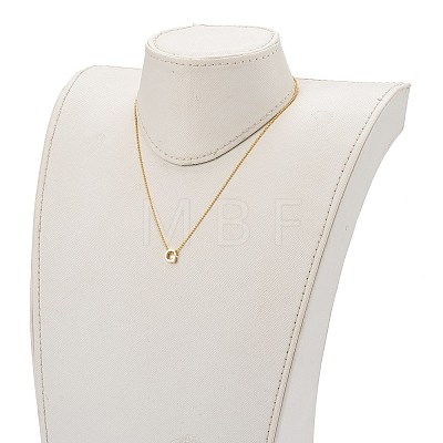 Brass Initial Pendant Necklaces NJEW-JN03330-04-1