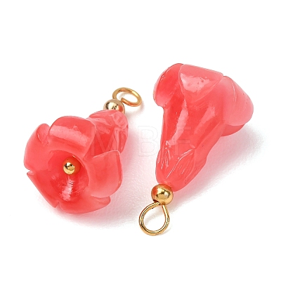 Dyed Synthetic Coral Pendants GG-CBAC295-02G-06-1