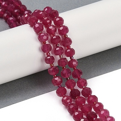 Natural Dyed White Jade Beads Strands G-H057-A22-16-1