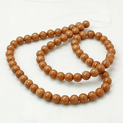 Natural Mashan Jade Round Beads Strands G-D263-4mm-XS27-1