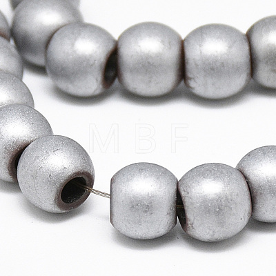 Electroplate Non-magnetic Synthetic Hematite Beads Strands G-Q486-87E-1