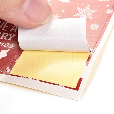 Christmas Themed Coated Paper Sealing Stickers DIY-A018-06B-1