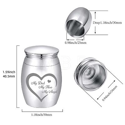 Alloy Cremation Urn Kit AJEW-CN0001-10B-1