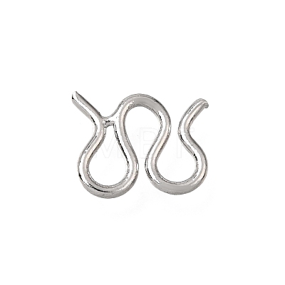 Brass M-Hook Clasps KK-CBA0DF0-14F-P-1