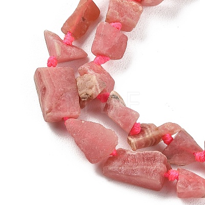 Raw Rough Natural Rhodonite Beads Strands G-D101-A02-1