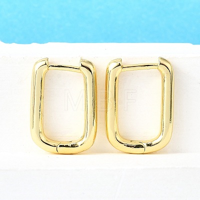 Brass Huggie Hoop Earrings LS-EJEW-F245-04G-A-1