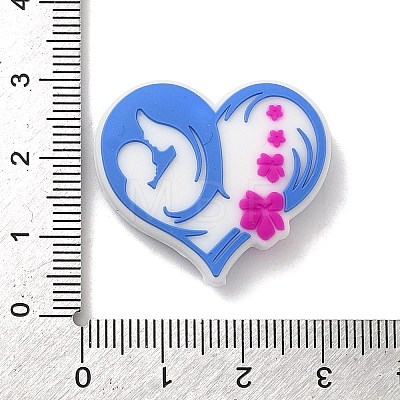  Mother's Day Silicone Focal Beads SIL-P007-B02-1