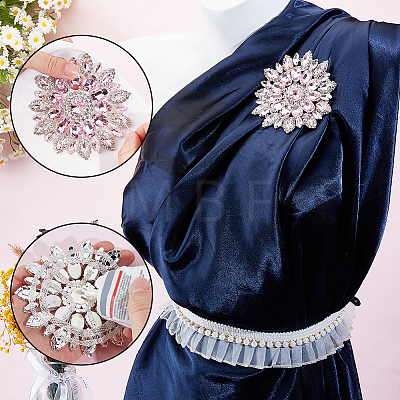 2Pcs Glass Hotfix Rhinestone DIY-GF0013-36A-1
