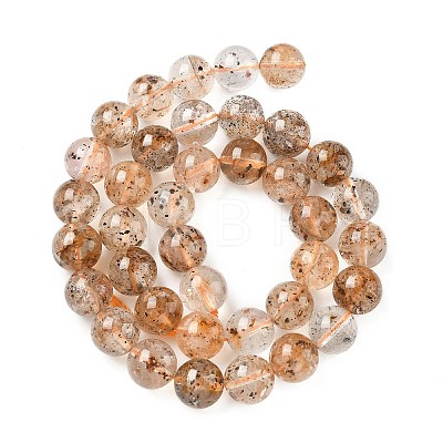 Natural Herkimer Diamond Beads Strands G-Z115-C03-10mm-1