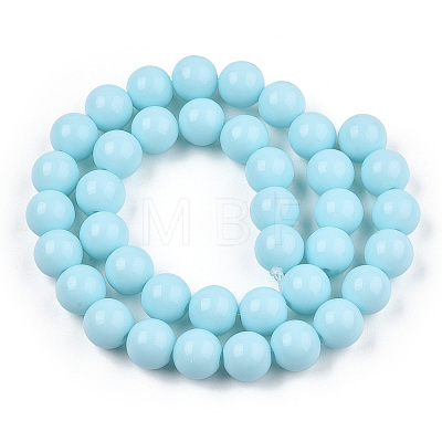 Opaque Solid Color Glass Beads Strands LS-GLAA-T032-P6mm-10-1