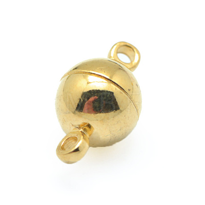 Brass Magnetic Clasps with Loops LS-PALLOY-MC043-2G-1