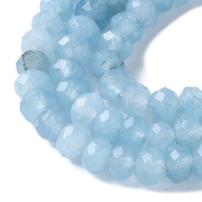 Dyed Natural Malaysia Jade Rondelle Beads Strands X-G-E316-2x4mm-64-1