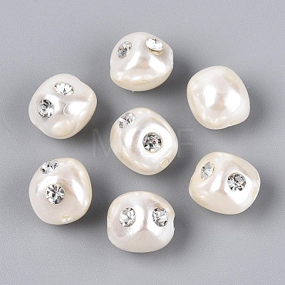 ABS Plastic Imitation Pearl Beads SACR-T017-77B-1